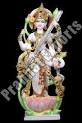 Marble Divine Goddess Saraswati Statue