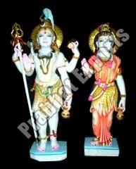 Marble Shiv Parvati Standing Statue