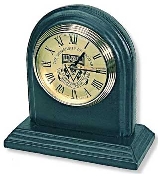 Clock in Leather Holder - 490-5c