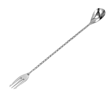 Bar Spoon with Fork Full Twisted