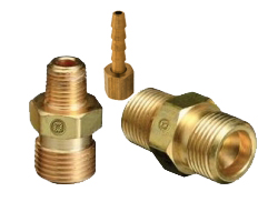 Brass welding hose fittings