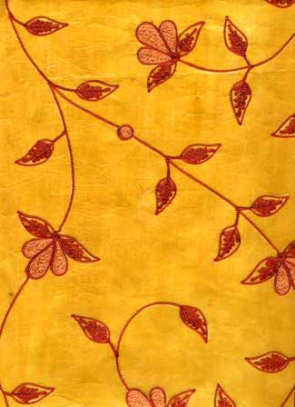 CH-E-08 Embroidered Papers, for Cosmetic Wrapping, Color : Yellow