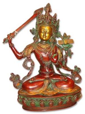 Manjushri Brass Statue