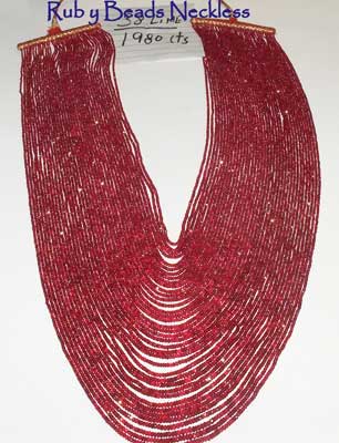 Ruby Beaded Necklace