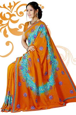 Designer saree, for Easy Wash, Dry Cleaning, Age Group : Girls
