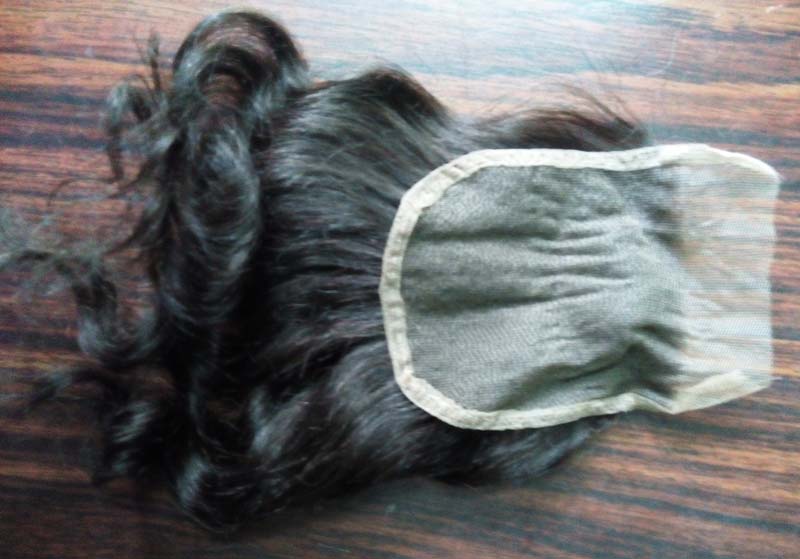 Natural Closure Human Hair, for Parlour, Personal, Style : Straight