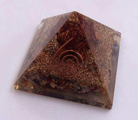 Mix Chakra Stone Orgone Pyramid