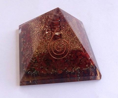 Red Jasper Orgone Chakra Pyramid