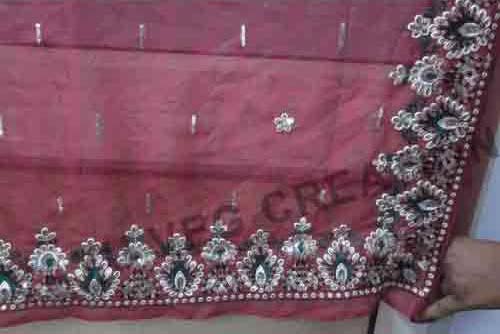 Badal Design Embroidery saree
