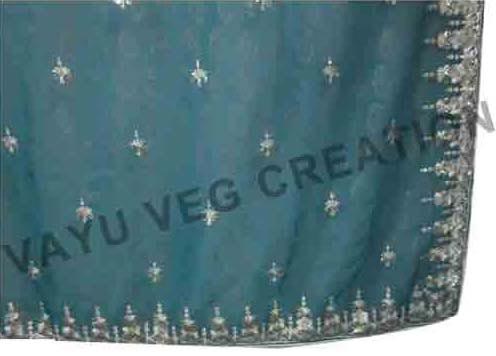 Silver Embroidery Works sarees