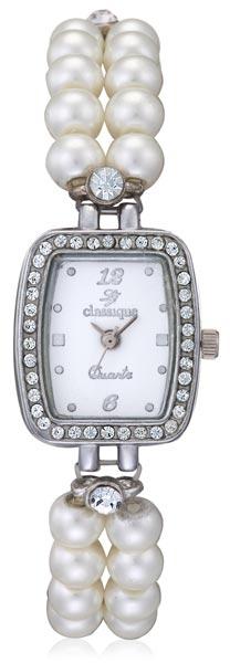 Swan White Casual Pearl Watch