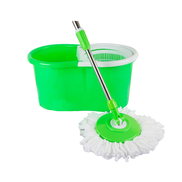 Wringer Plastic Bucket with Mop and Extra Refill