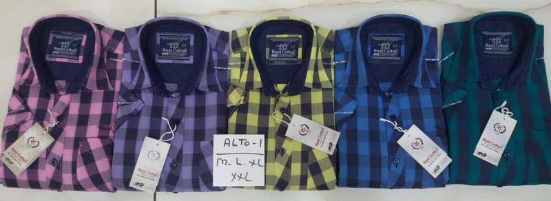 COTTON CASUAL HALF SLEEVE SHIRTS, Gender : MALE