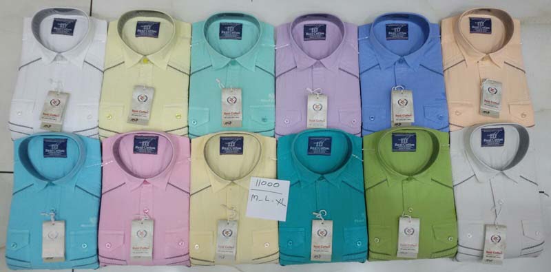 REAL COTTON casual shirts, Size : S-36, M-38, L-40, XL-42, XXL-44