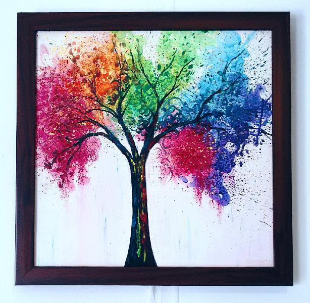 tree painting on canvas