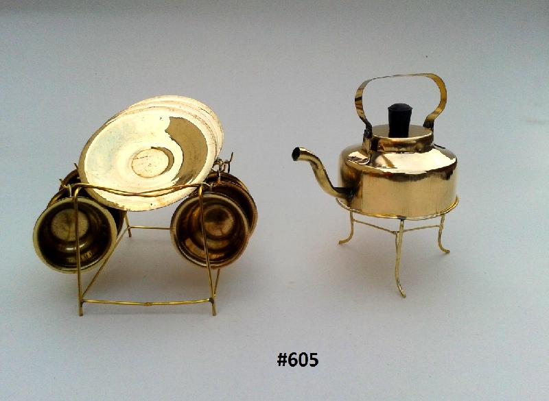 Brass Miniature Kettle set