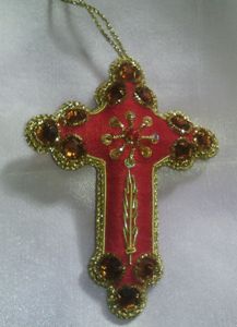Christmas cross shaped hanging