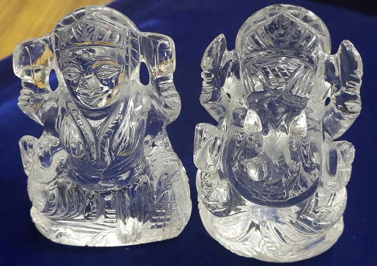 Crystal Lakshmi Ganesh Statue, Pattern : Plain