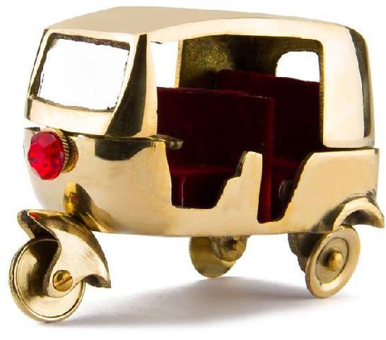 Antique Brass Auto Rickshaw, Color : Golden