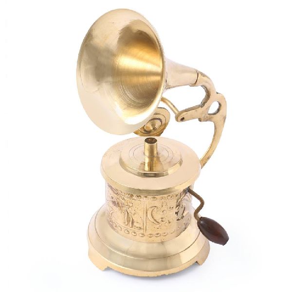 Antique Brass Gramophone Table Top