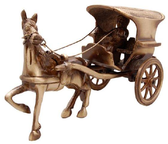 Antique Brass Horse Cart