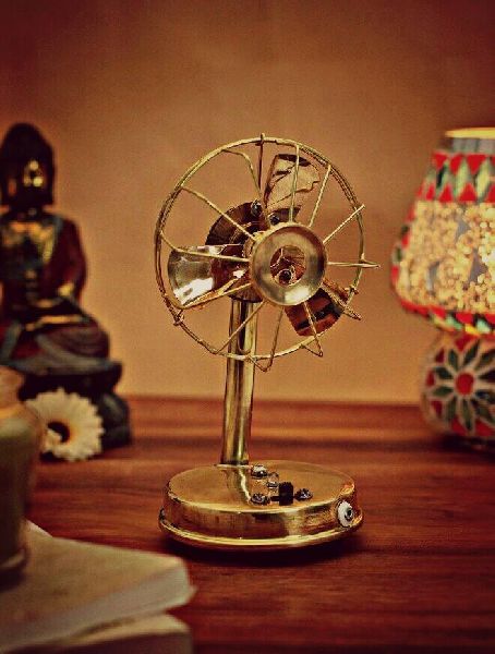 Antique Brass Table Fan