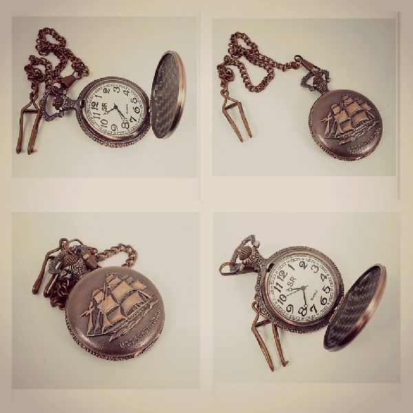 BVC2011 Brass Vintage Pocket Watch, Feature : Elegant Attraction, Fine Finish, Great Design, Nice Dial Screen