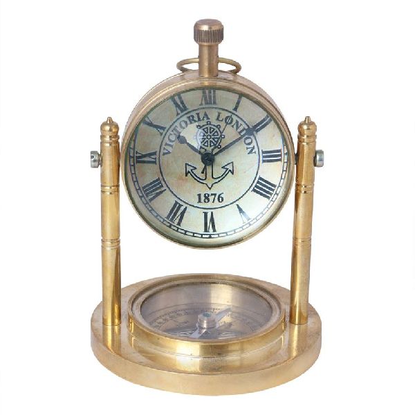 Victoria London Brass Table Clock