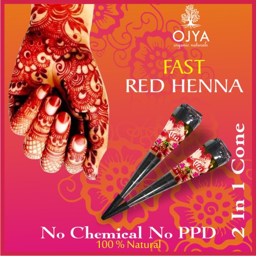 OJYA Henna Cone, Color : red