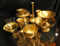 Brass Vessels, Shape : Round