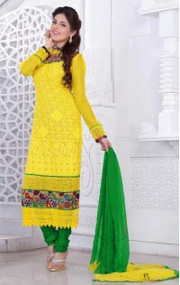 Plain Chiffon Pakistani Straight Suits, Size : M, XL