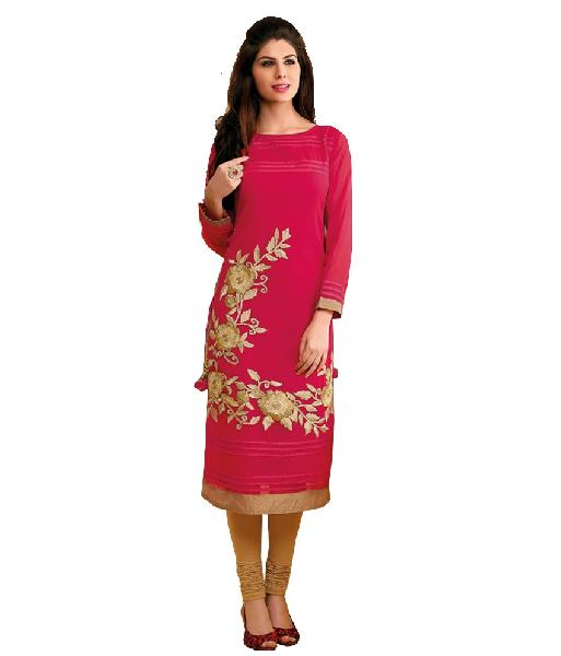 Plain Georgette Kurtis, Size : M, XL, XXL