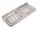 SS Square Classic Double Soap Dish