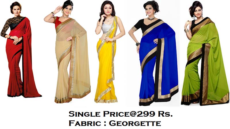 Georgette Single Piece Saree