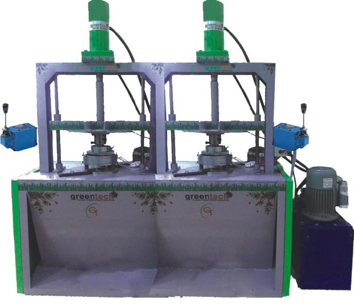 Lever type double die paper plate machine