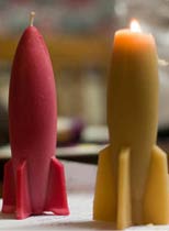 Rocket Shaped Candles