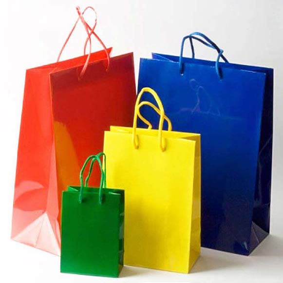 Paper Bags, for Gift Packaging, Shopping, Pattern : Plain