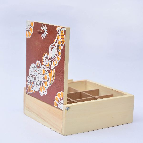IVEI Hand painted wooden Chowk Art trinket box