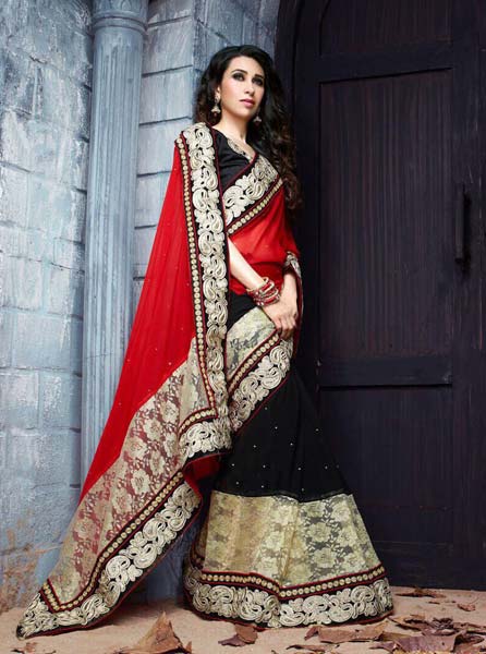 Lycra Designer Embroided Saree, Gender : female