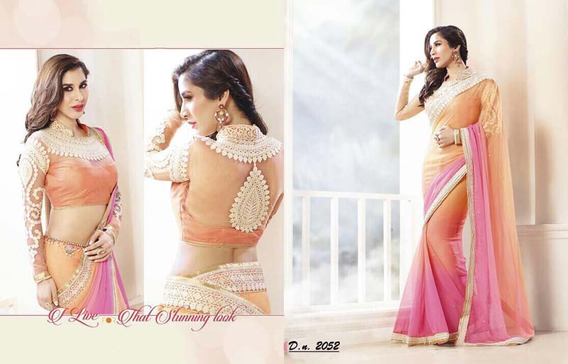 Designer sarees, Style : partywear embroidery