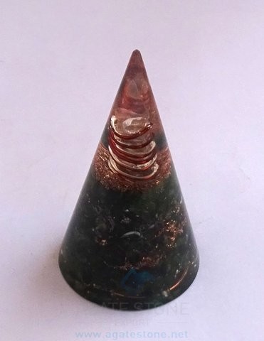 Malachite Orgone/ Orgonite Cone