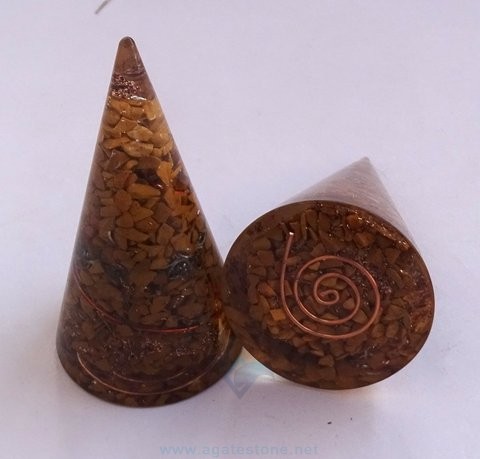 Orgonite Yellow Jasper Cone