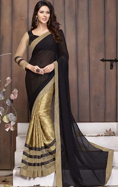 Sparkling Black Designer Saree