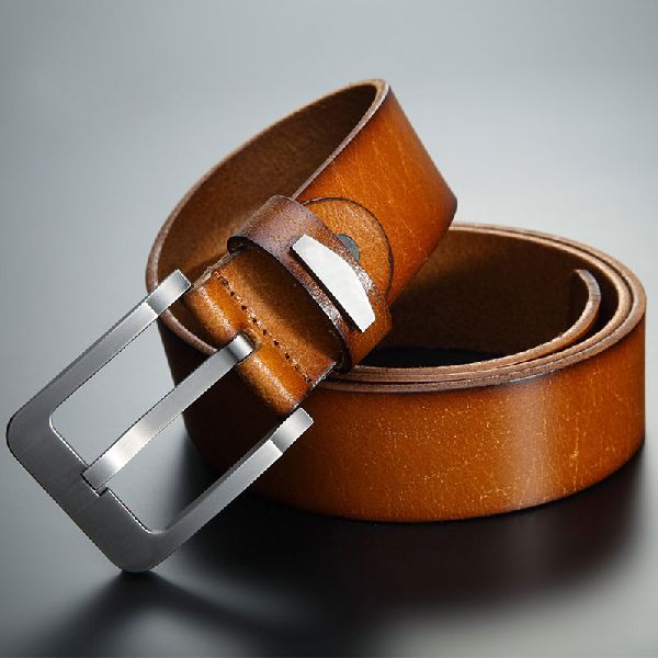 Brass Fashion Leather Belt, Width : 38 mm