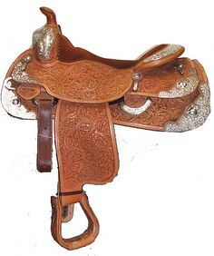 Western show saddle