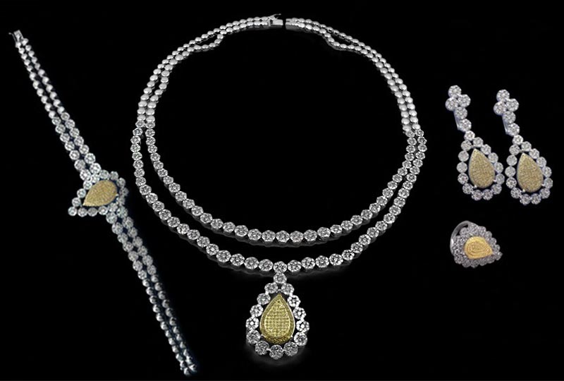 Diamond Necklace Set (SNK 3297)