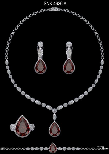 Diamond Necklace Set (SNK 4626A)
