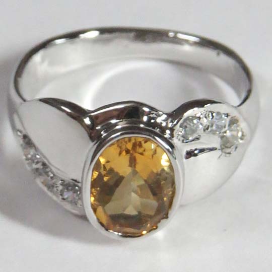 Citrine Silver Ring