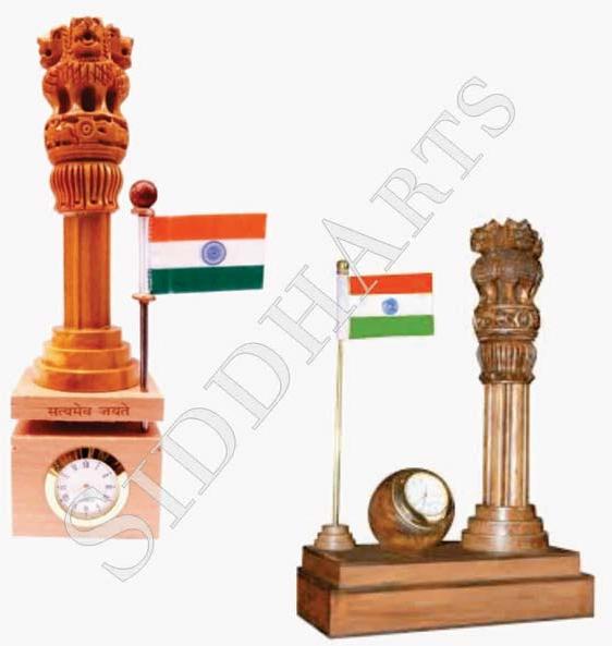 Ashoka Pillars with Clock & Flag