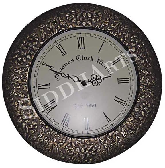 Brass Fitted Round Wall Clock